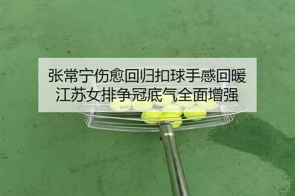 张常宁伤愈回归扣球手感回暖 江苏女排争冠底气全面增强